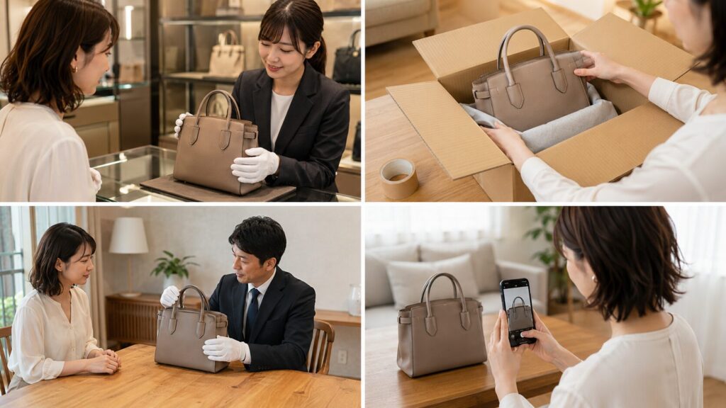 ブランドバッグの店頭買取・宅配買取・出張買取・写真査定の比較