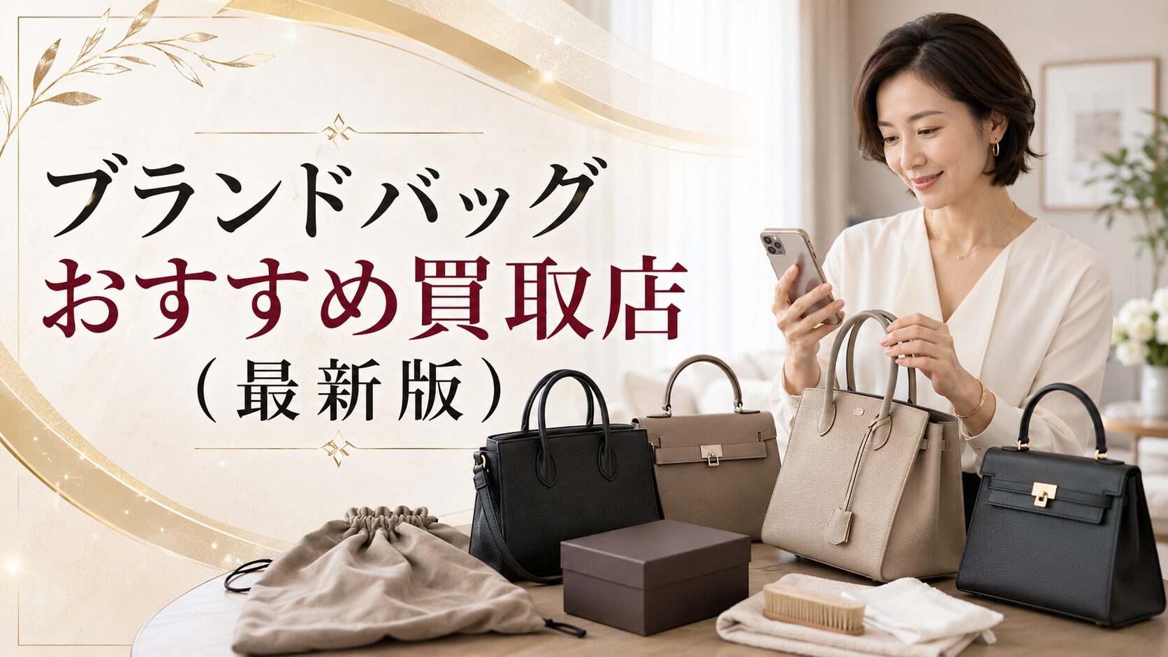 ブランドバッグおすすめ買取店最新版と高く売る準備を紹介するアイキャッチ画像